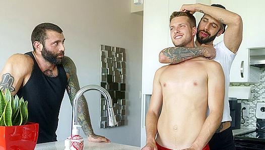 Family Affair - Markus Kage, Benjamin Blue, and Romeo Davis in a Hot 3some