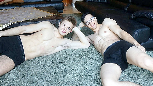 Jayden Marcos Stretches Blake Michael's Tight Booty Wide Open