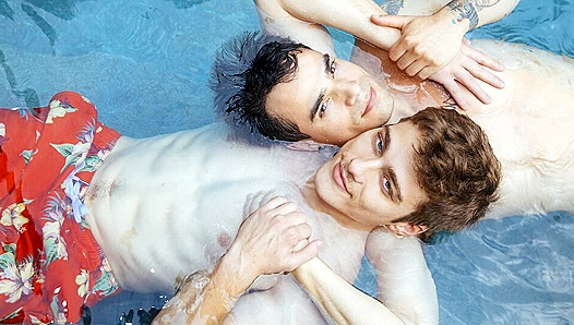 Blake Mitchell & Levi Karter - Intense Poolside Anal Pounding