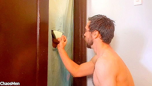 Michael Mission Gets Fucked Through a Glory Hole at Home - ChaosMen