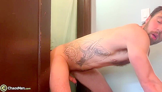 Michael Mission Gets Fucked Through a Glory Hole at Home - ChaosMen