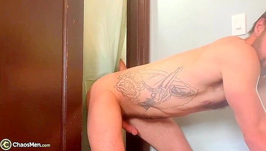 Michael Mission Gets Fucked Through a Glory Hole at Home - ChaosMen