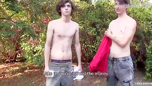 Two Czech Twinks Heat Up in a Wild Amateur Threesome - XXX Gay