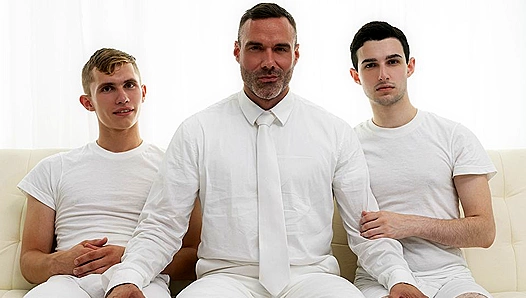 Elder Hult & Elder Call Seduce a Mature Mormon Stud