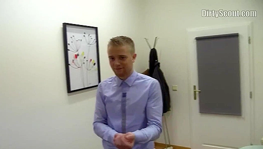 Blonde in Bowtie Fucks Doggy Style - Dirty Scout Seduction