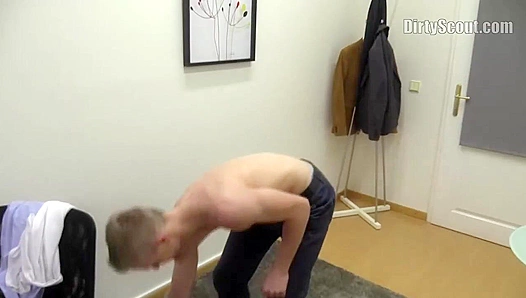 Blonde in Bowtie Fucks Doggy Style - Dirty Scout Seduction