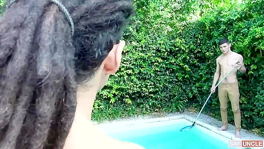 Gusti & Cain - Hot Latin Amateurs Fuck Poolside
