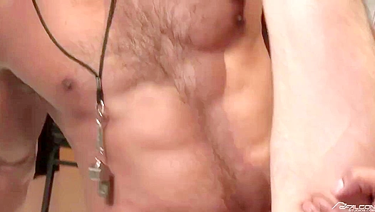 Coach Dillon Diaz Pounds Jockstrap Sniffer Avery Jones - Falcon Studios