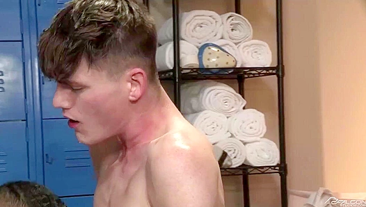 Coach Dillon Diaz Pounds Jockstrap Sniffer Avery Jones - Falcon Studios