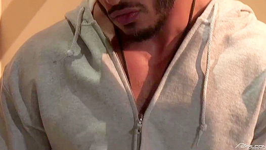 Coach Dillon Diaz Pounds Jockstrap Sniffer Avery Jones - Falcon Studios