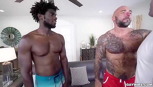 Jason Collins & Devin Trez Take Turns Pounding Michael Boston's Ass