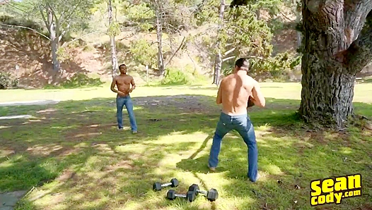 White Hunk Brysen Pounds Ace's Black Ass Hard - Sean Cody