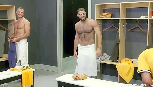 Ricky Larkin, Sharok, and Wade Wolfgar - Hot Locker Room Threesome