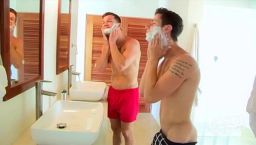 Kaleb Stryker & Brysen's Wild Outdoor Fuck at Their Villa - Sean Cody