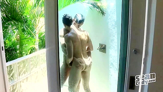 Kaleb Stryker & Brysen's Wild Outdoor Fuck at Their Villa - Sean Cody