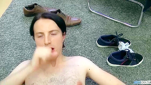 Long-Haired Twink Gets Facial After Intense Anal Session -Dirty Scout