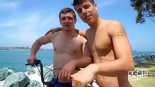 Kaleb Stryker Rides Hayes Hard in Reverse Cowgirl - Sean Cody