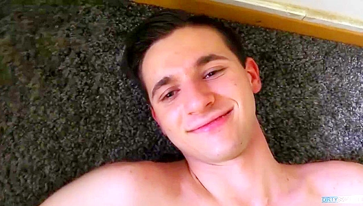 Clean-Cut Brunette Takes Bareback Cumshot -Dirty Scout