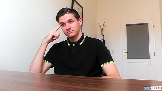 Clean-Cut Brunette Takes Bareback Cumshot -Dirty Scout