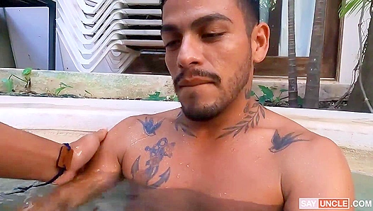 Ángel Rodríguez Rides Eman Black's Massive Cock - Latin Leche Heat