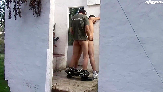 Gay XXX - Military Cock Slides Into Twink's Tender Butthole