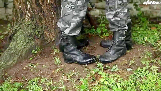 Hard Duty - Army Men Will & Zac Pound Each Other Raw at Gay XXX