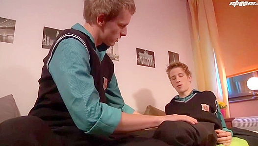 Preppy Studs Jon Roz & Tom Nutt Bump Asses - Gay XXX