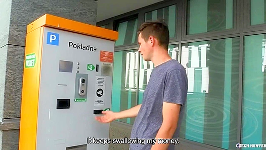 Prague Quickie - Busty Brunette Bottom Gets Fucked Hard - XXX Gay