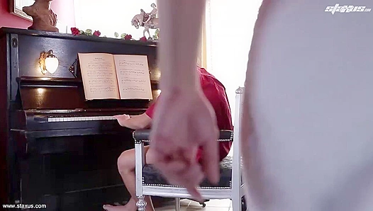 Piano Lesson Turns Steamy - Hot Fucking with Kris Wallace