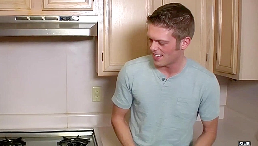 Liam Rosco Nails Morgan Shades - A Kitchen Anal Encounter - Straight Turned Gay