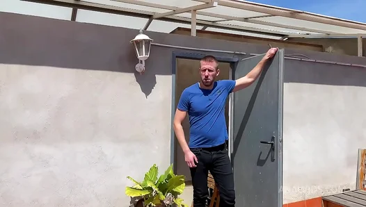 Antenna Repairman Gets Anal and Facial Cumshot in SteamyGaySexScene