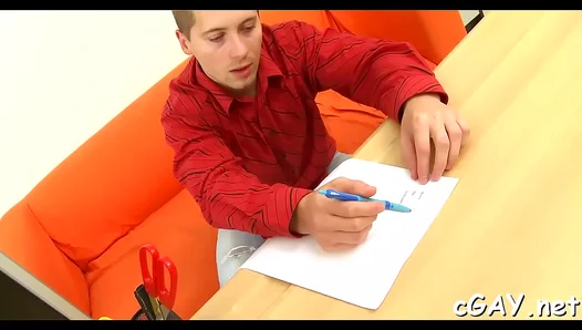 Muscular Hunk Engulfs Salacious Rod in Hardcore Bareback Anal Session