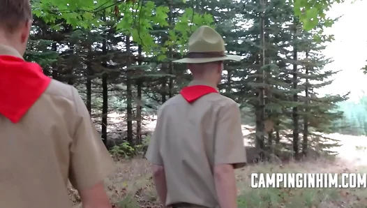 Twinks 18+ Go Wild for CampsiteGay Bang with Anal and Blowjob Fun