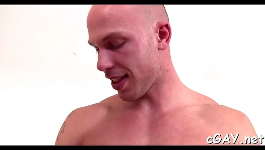 Muscular Hunks Engage in Racy Bareback Anal Banging – Hardcore Gay Sex Scene