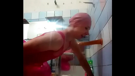 Teen 18+ Masterfully Deepthroats Dildo In Sexy Solo Blowjob Session