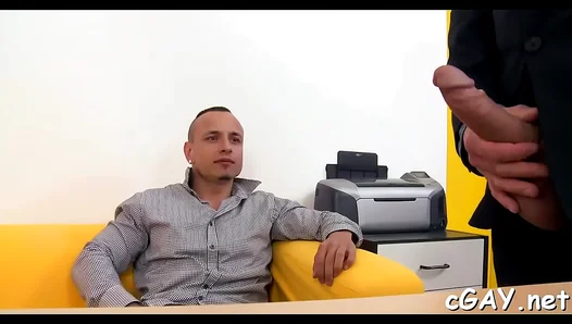 Hot Homosexual Threesome With Hardcore Anal And Oral Pleasure