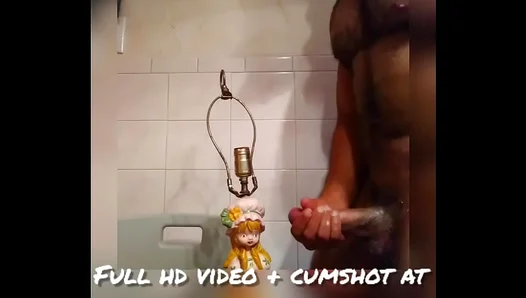 Italian Hairy Bodybuilder Poses Nude and Cums on Lamp in Steamy Solo Scene