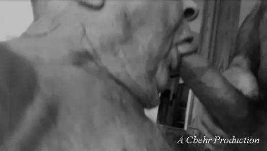Slow Motion Cum Shots with Grandpa Grizz in Intimate Gay Blowjob Scene