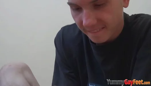 Guy Enjoys Intense Foot Fetish Session Sniffing His Shoes – HD Kinky Solo Masturbation