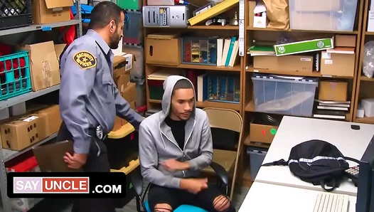 Thief Pleases Security Guard for No Fine in Intense Backroom Anal Session