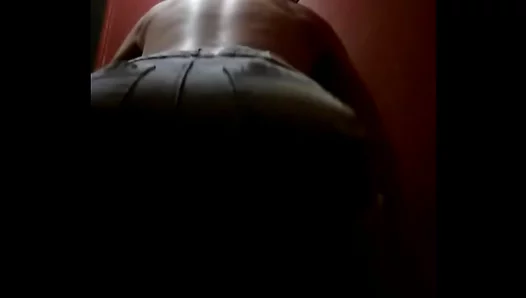 Tall Latino Man Shakes His Ass in Sexy Crossdressing Shorts POV Scene