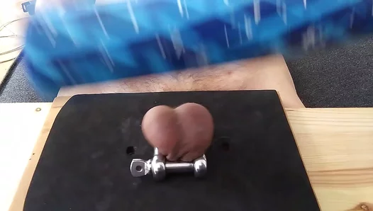 Blue Bat CBT: Gay Amateur BDSM Session With Intense Ball Busting