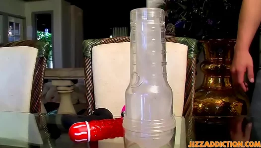 Micah Andrews Enjoys Solo Dildo and Fleshlight Fun in Naughty Gay Masturbation Scene