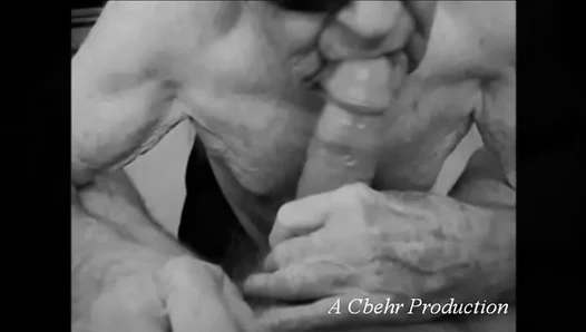Slow Motion Cum Shots with Grandpa Grizz in IntenseGay Blowjob Session