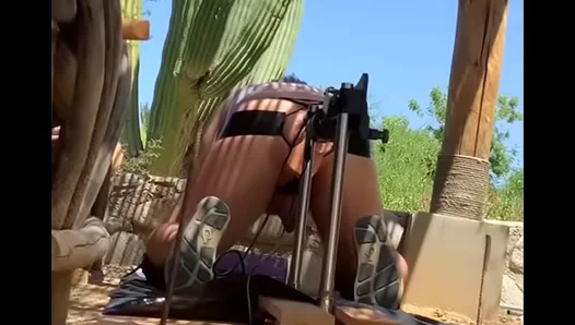 Garden Anal Delights: Amateur Crossdresser Enjoys IntenseGay Sissy Action