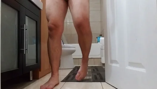 Voyeur Roommate Watches Cute Guy Shower After Work