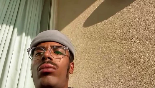 Hotel Balcony Jerk Off: Public Gay Masturbation With stunning Views