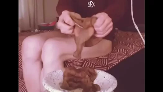 Soaked Stockings & Urine Fun in Intense Anal Session