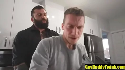 Markus Takes His Boy 18+ Hard in the Kitchen – Gay Daddy Twink 18+ Fantasy Scene