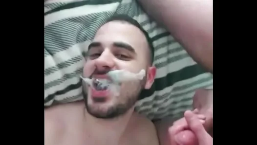 Italian Guy Gets Covered in creamy Facial Cumshots – Hot ItalianGayPorn
